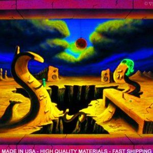 Vintage  Blacklight Poster Trippy Psychedelic Cool Hippie Room Decor Home Art